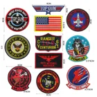 Воздушный пилот Топ пистолет Американский нарукавник армия моральный веер значок вышитый военный веер военные нашивки