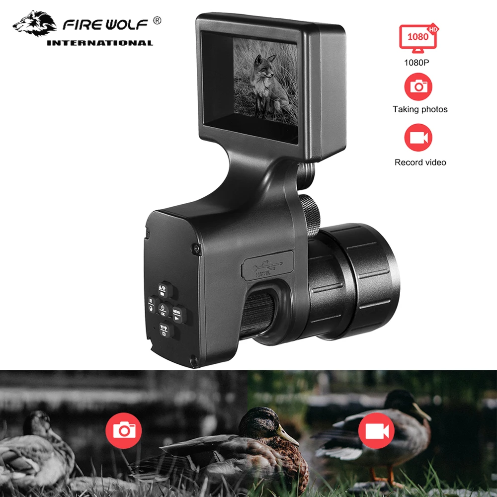 

Прицел ночного видения FIRE WOLF HD1080p с Wi-Fi, 200 м
