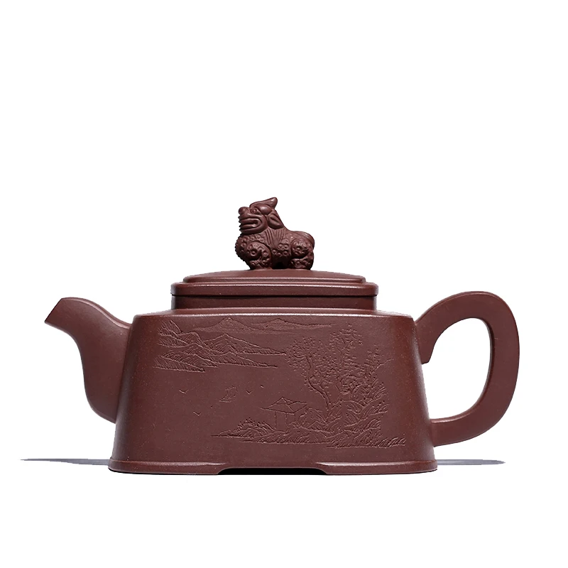 

clay teapot pure handmade raw material purple clay aspiring teapot famous Cao Zhigang Teapot Tea Making Teapot Tea Set