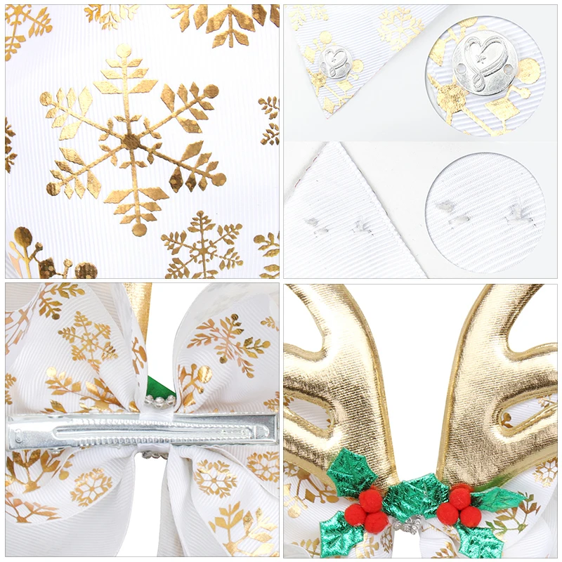 

New Golden Antlers Child Bow Hair Clips Kids Headwear For Women Fashion Hair Pin Barrette Hairpins Girls Hair Accessories