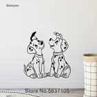 Настенная Наклейка Makeyes с изображением Далматинских собак, милый щенок, искусство, украшение для детской спальни, виниловая настенная декорация для дома Q323