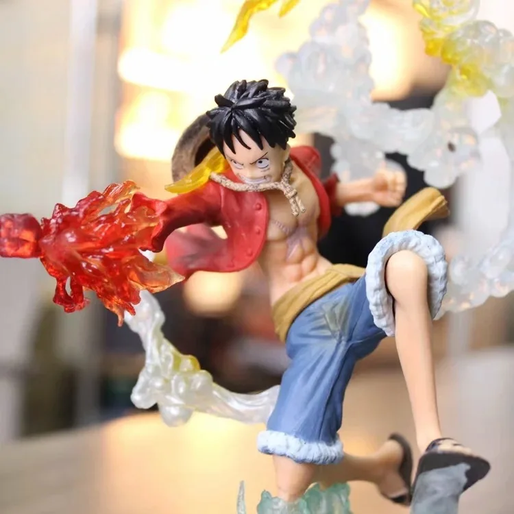 One Piece Monkey D Luffy Zero Fire кулак ПВХ экшн-фигурка 200 мм Аниме фигурка модели игрушки |
