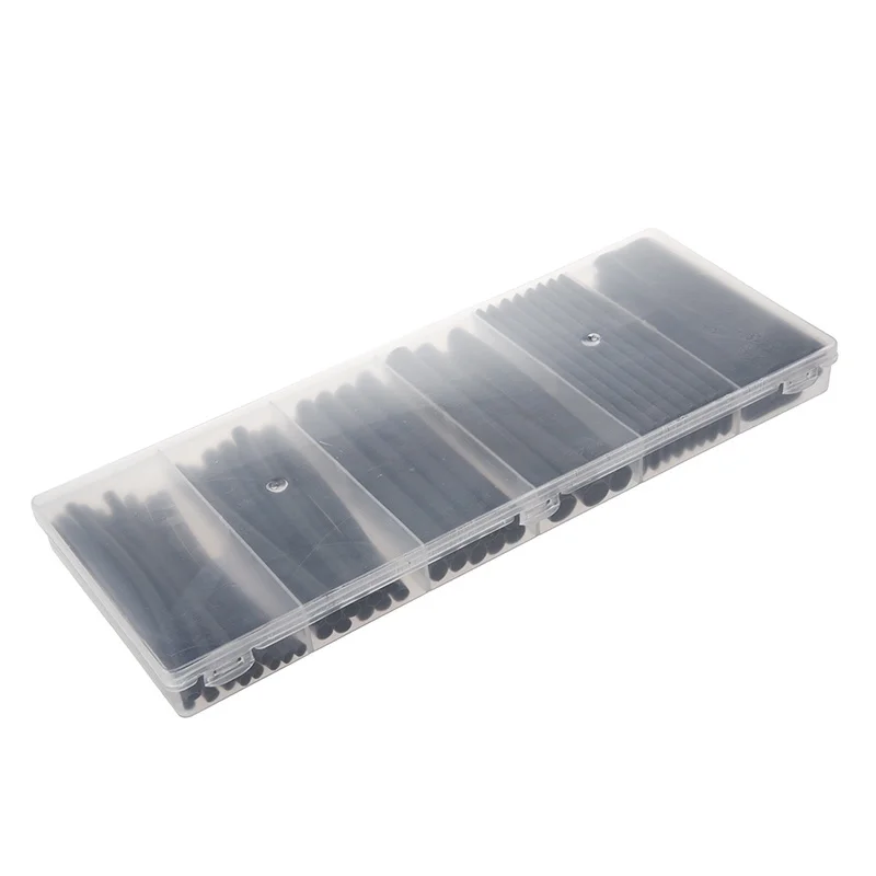 Top 53Pcs терм усадочная черный клей выстроились трубки провода Обёрточная бумага 3:1