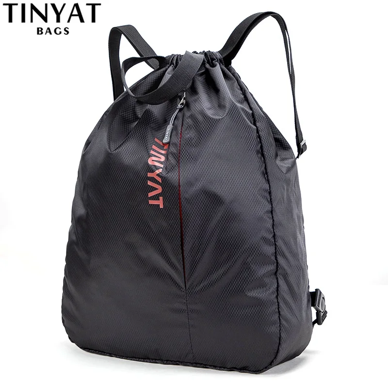 Tinyat Мужская Женская Спортивная повседневная сумка рюкзак на шнурке