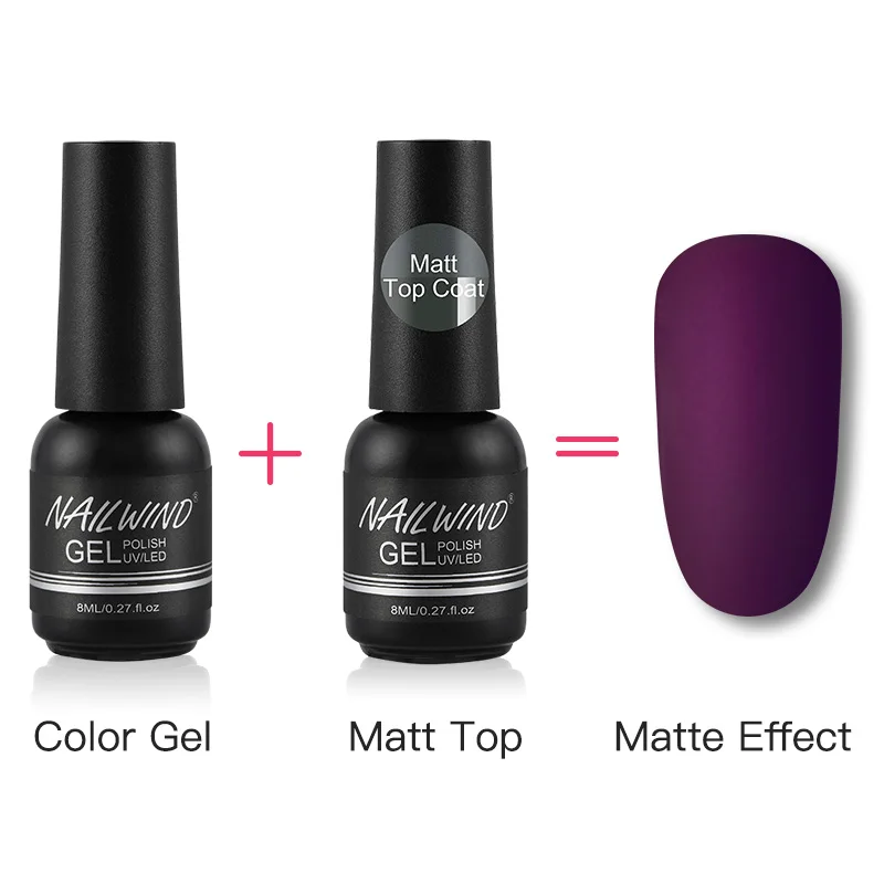 NAILWIND матовый Гель лак для ногтей 2 шт./компл. гибридное полуперманентное УФ