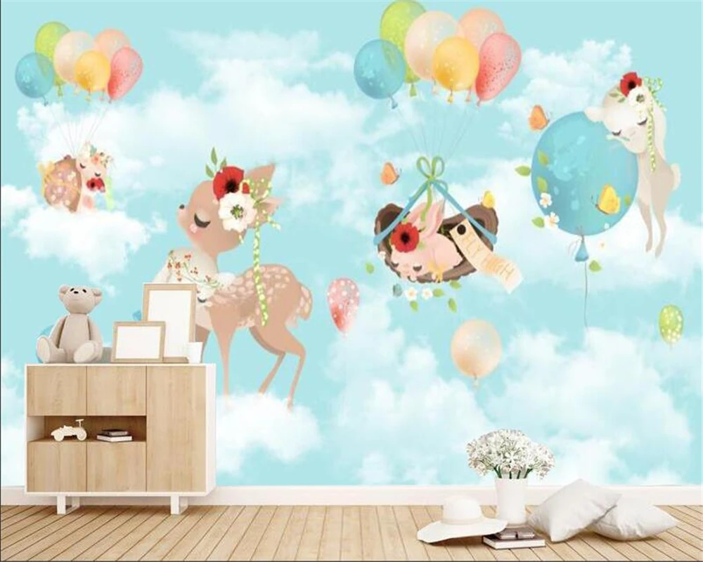 

Beibehang Custom tapete moderne cartoon tier tropical giraffe aquarell anlage kinderzimmer hintergrund wand 3d tapete