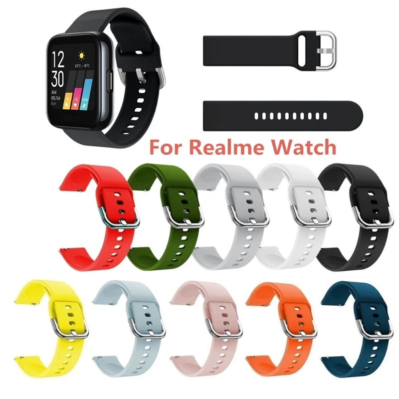 

2021 New Fashion Durable Watch Band For Realme Watch Anti-fall Waterproof Silicone Strap