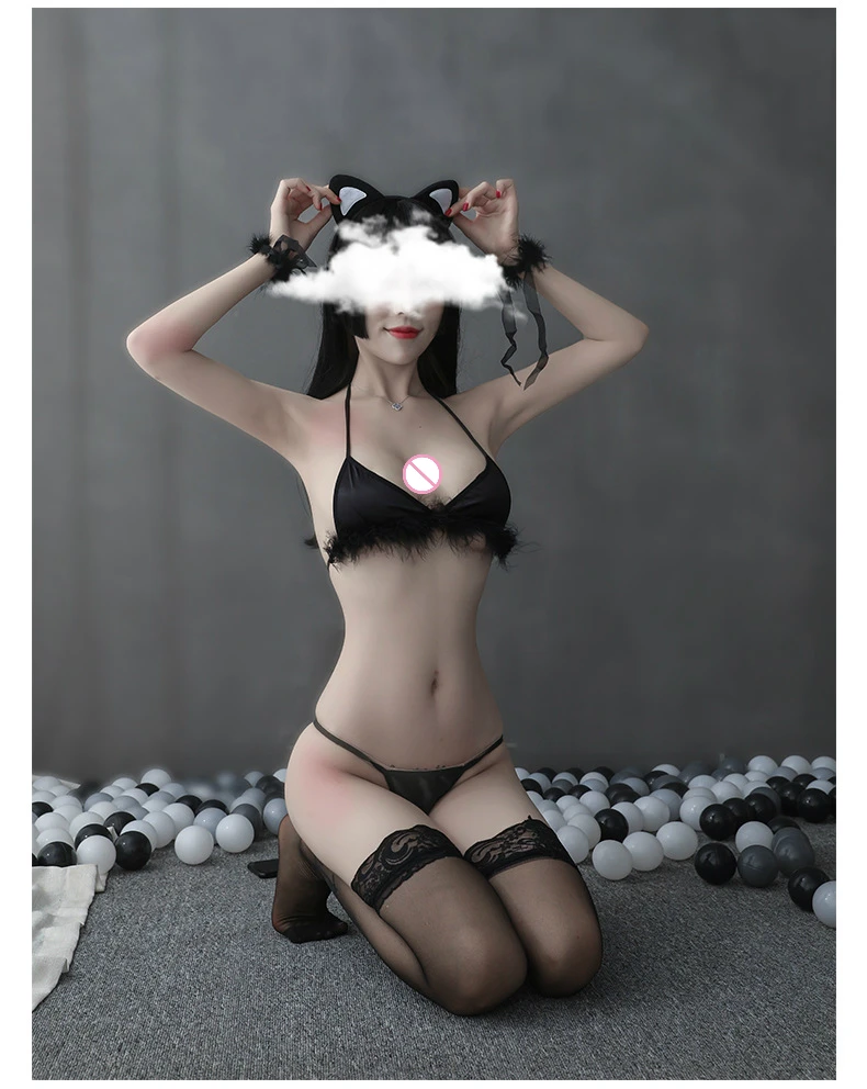 

Каваи белье для девочек, милое нижнее белье, бикини, мини-бюстгальтер, трусики, чулки, новое непослушное нижнее белье, эротический Косплей эр...