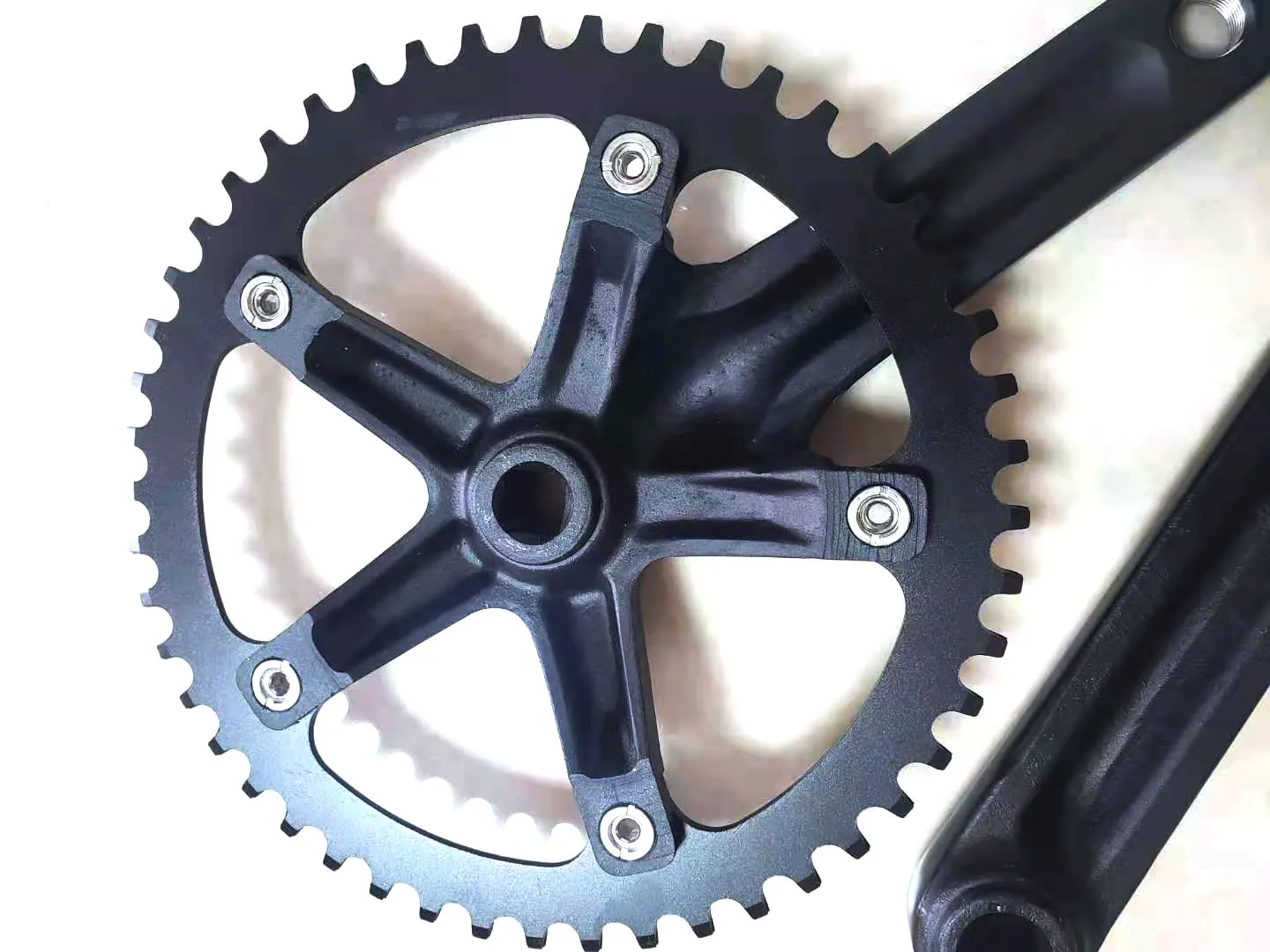 

48T Road Bike Crankset Aluminum Alloy 144 BCD Chainring 165MM Fixed Gear Single Speed Bicycle Conversion crankset