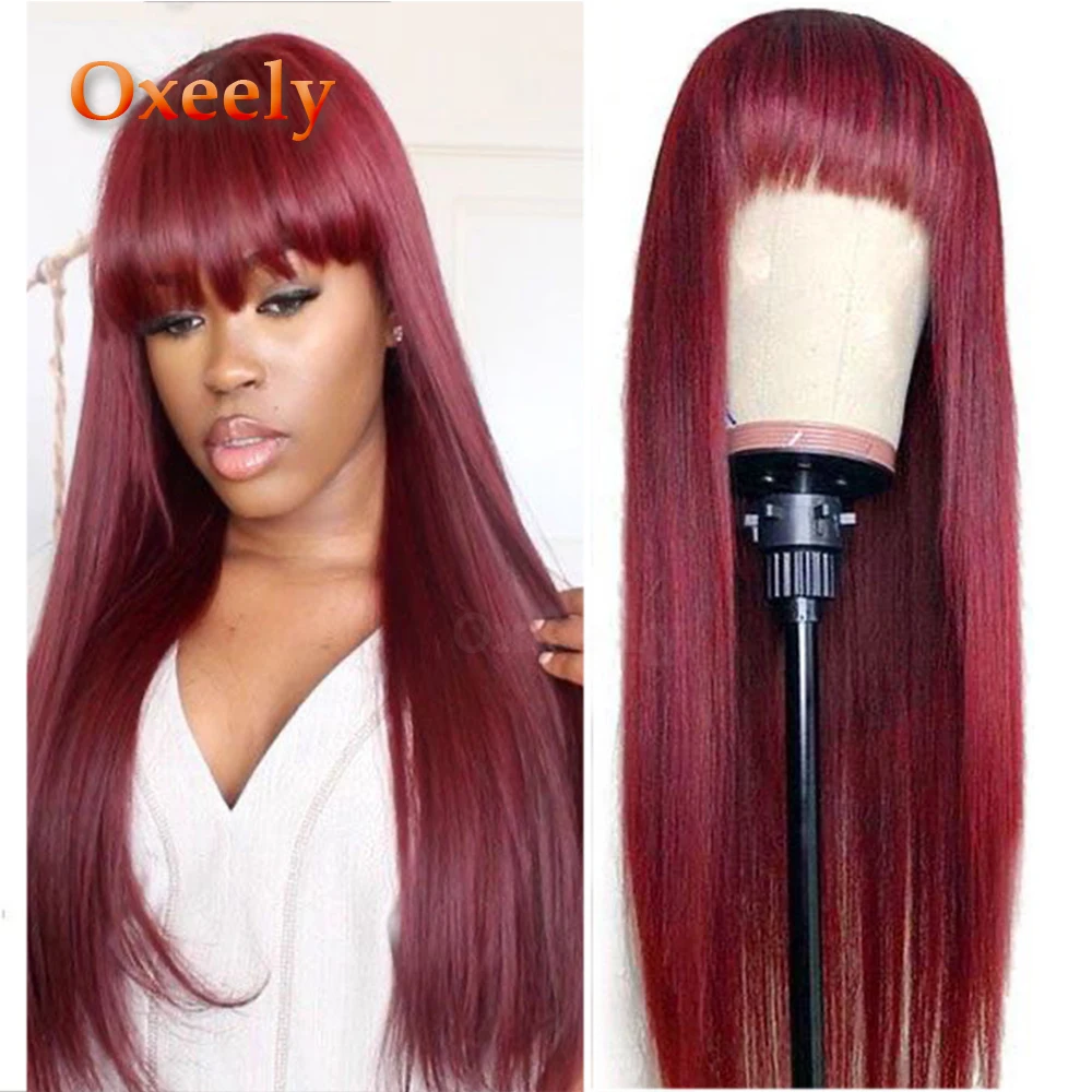Oxeely гамбургерские красные оранжевые серые длинные парики для волос