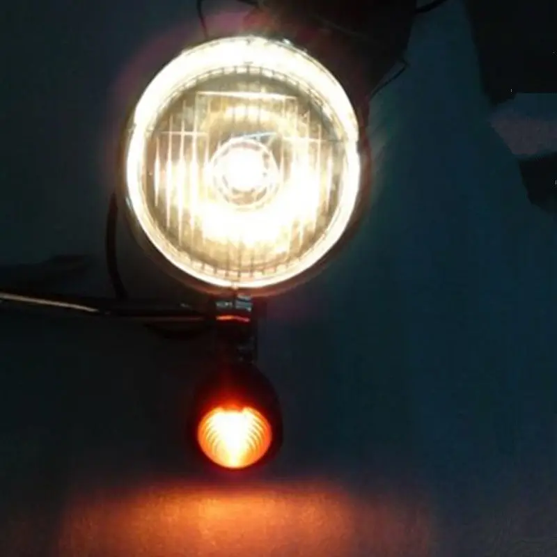 Мотоциклетный хромированный прохождение сигналов поворота для Yamaha Honda Suzuki Kawasaki