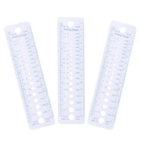 nonvor 1pcs plastic sewing knitting needle sewing accessories tools gauge inch cm ruler stencil measure student ruler 2 10mm