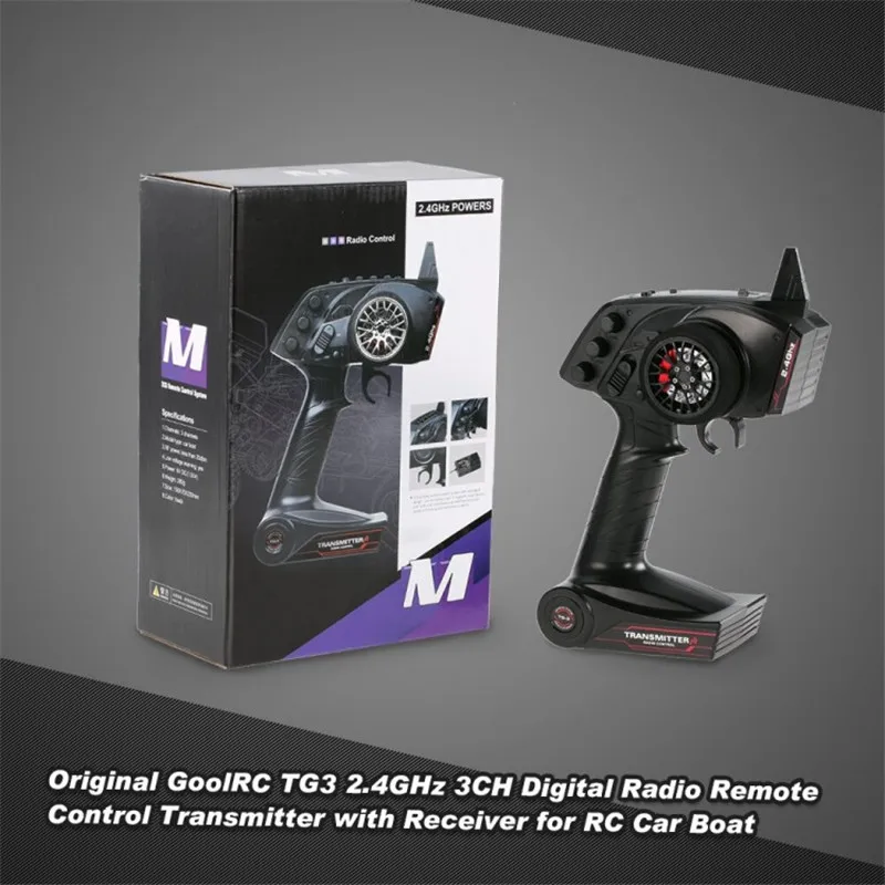

Оригинальный передатчик GoolRC TG3 2,4G 3CH RC с цифровым радиоприемником и дистанционным управлением для радиоуправляемых автомобилей, лодок, мини...