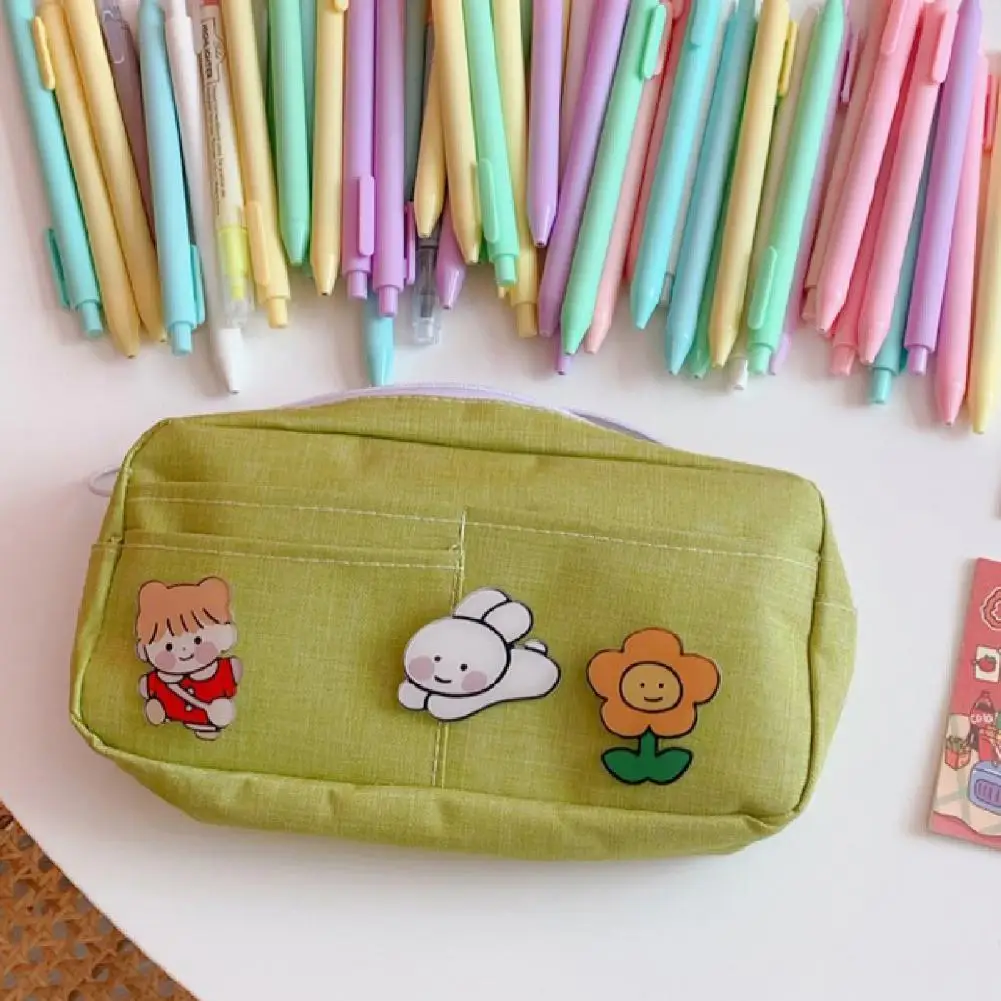 Холщовый чехол для карандашей и ручек большой емкости в Корейском стиле | Дом сад