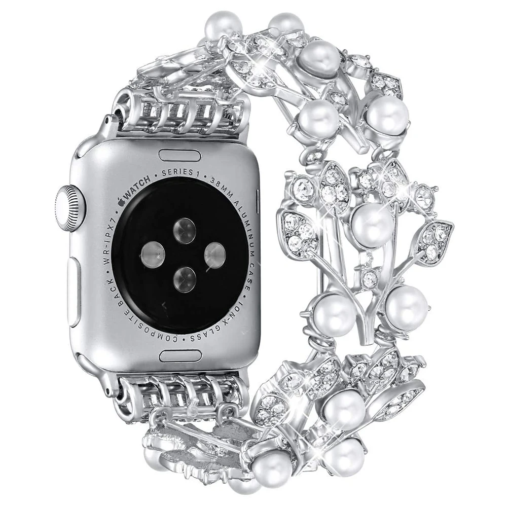 Женский браслет для Apple Watch ремешок девушек металлический ювелирные изделия iWatch