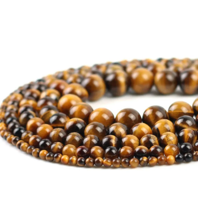 

Brown Tiger Eye Stone Beads for Jewelry Making DIY Bracelet Accessories