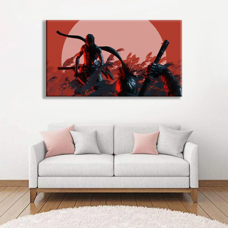 Печать Искусство игра искусство SEKIRO тени два раза плакат печать на холсте