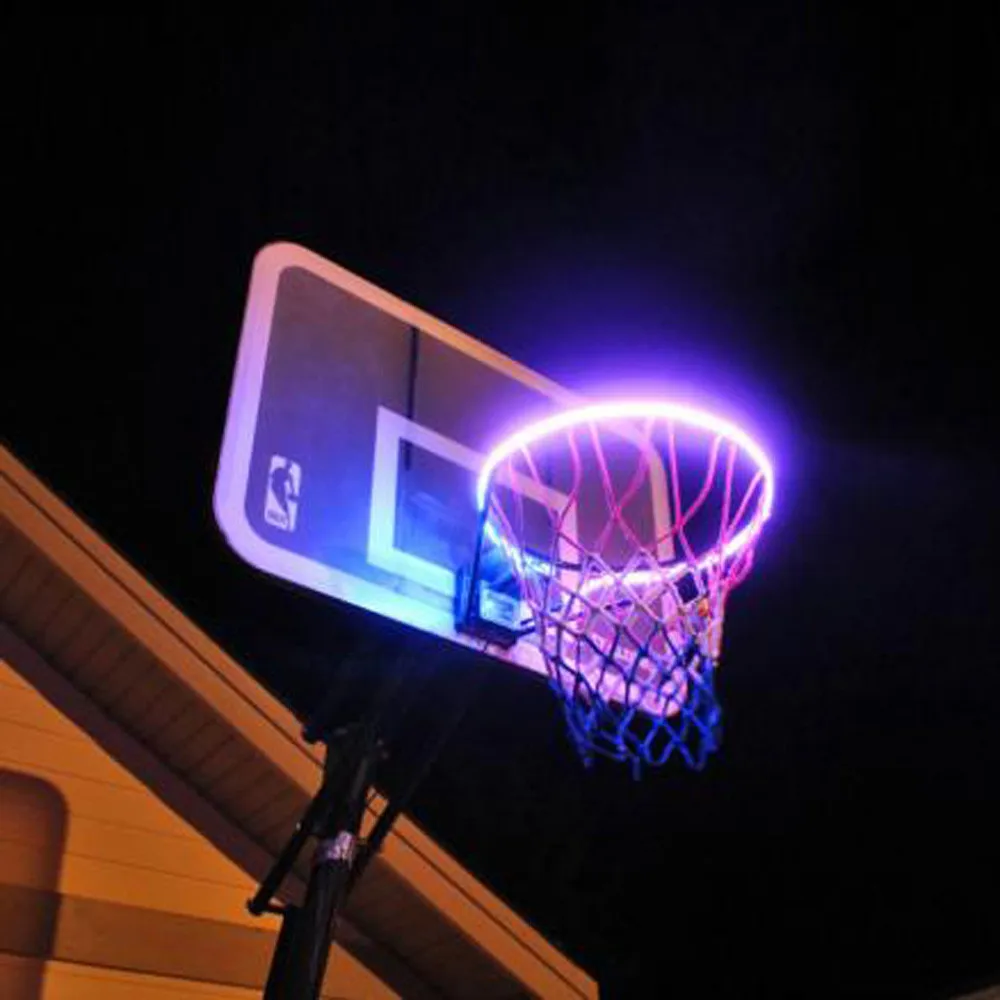 

Hoop Light LED Lit Basketball Rim Attachment Helps You Shoot Kids Game Children Outdoor Deco At Night Hoop Light LED #45