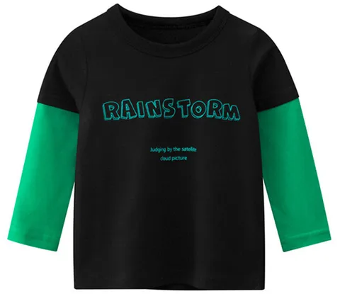 Осень 2021, детская одежда, футболки, топы с длинным рукавом из 100% хлопка с мультяшными динозаврами, детские футболки