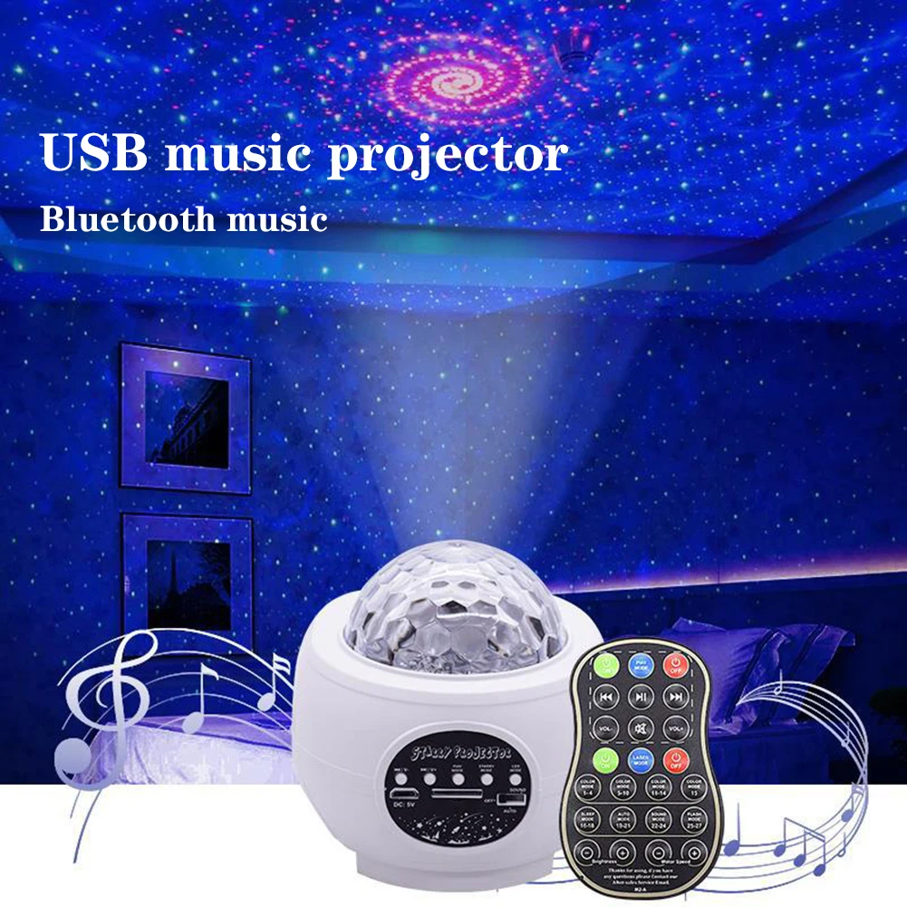 

LED Laser Projector Light Bluetooth Music Player Disco Stage Effect Party Lamp for Kids Adults Bedroom Dec Christmas Gift