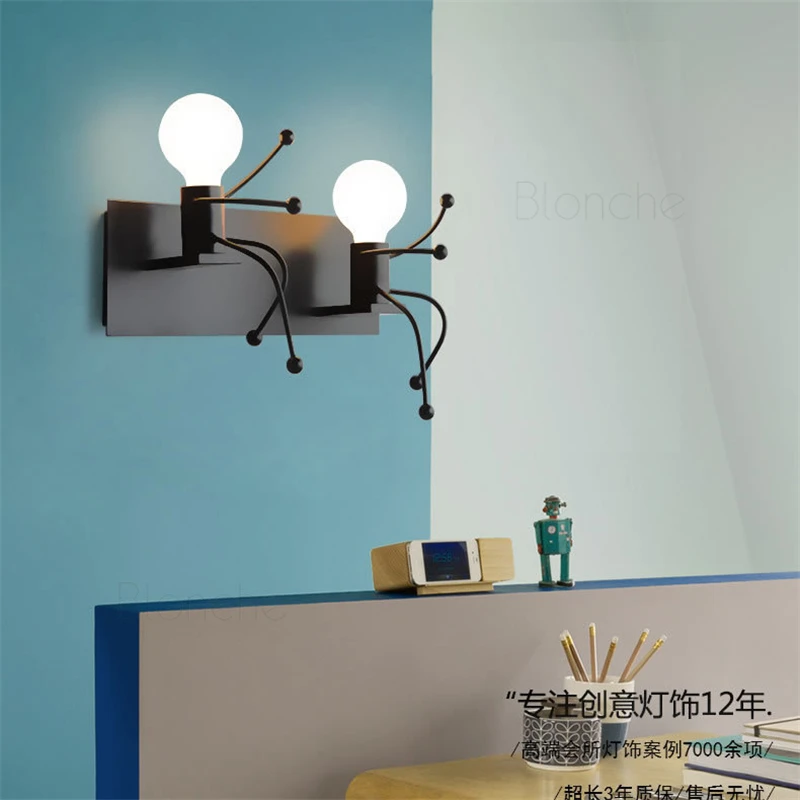 Современные Настенные светильники в форме человека скандинавские светодиодные