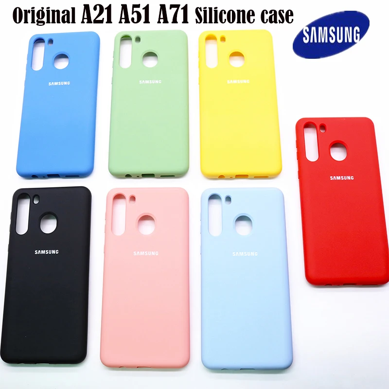 Galaxy A21 оригинальный Samsung a21 A51 A71 шелковистый силиконовый чехол высокого качества