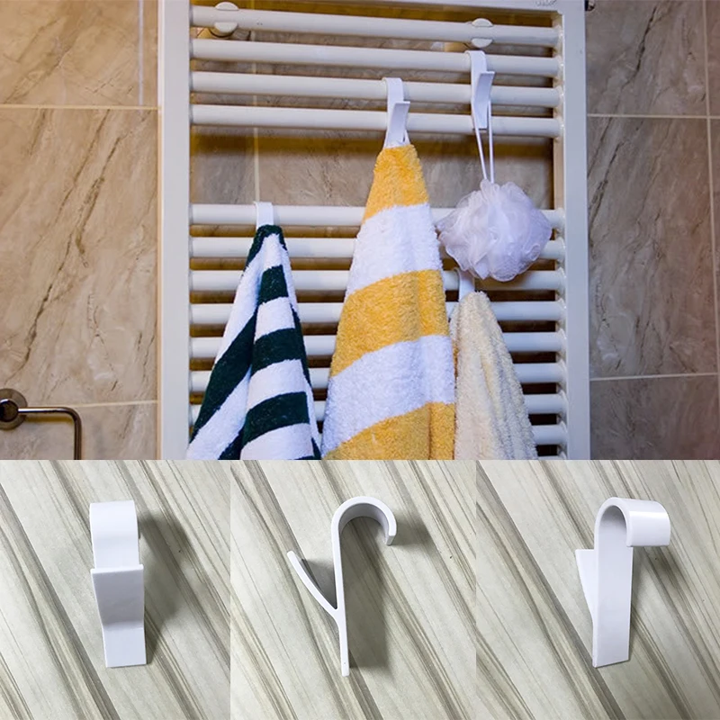 6 шт белый полотенце Швабра Крючки Вешалки для хранения подвесной светильник