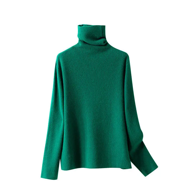 

EBAIHUI New-Coming Autumn Winter Tops Solid Turtleneck Pullovers Female Thick Knitted High Street Women Sweater Jumpers