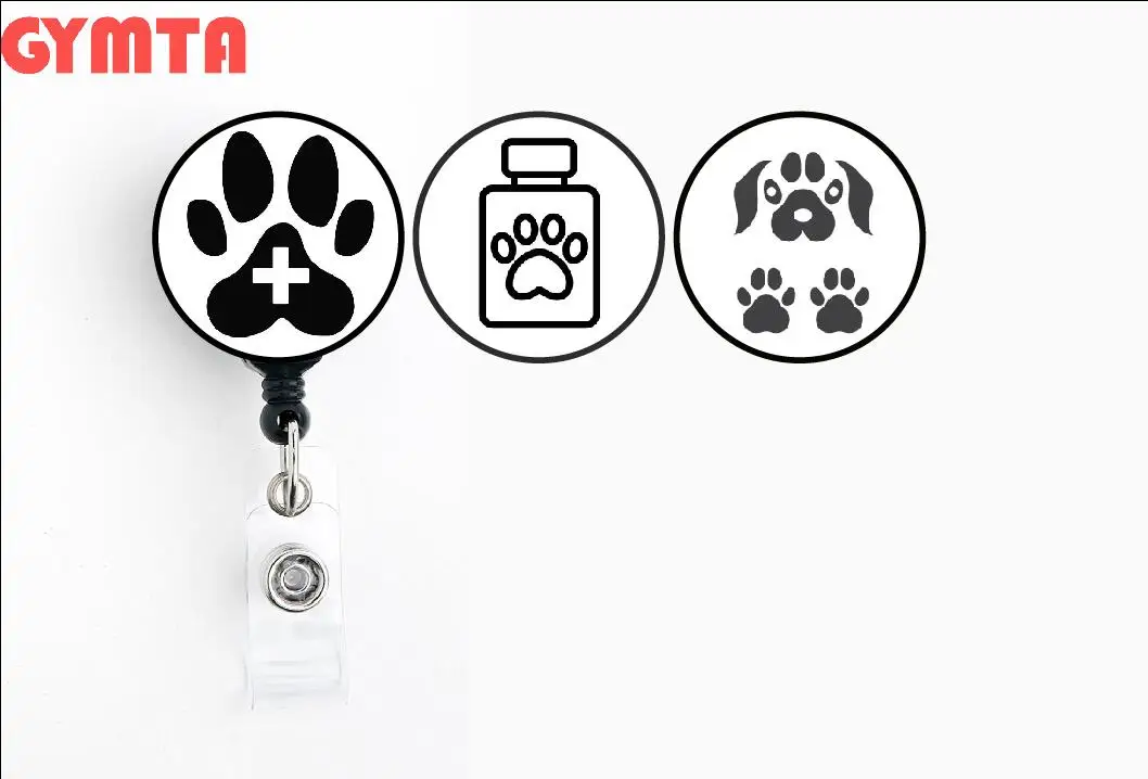 

Black Color Veterinary Retractable ID Badge Reel