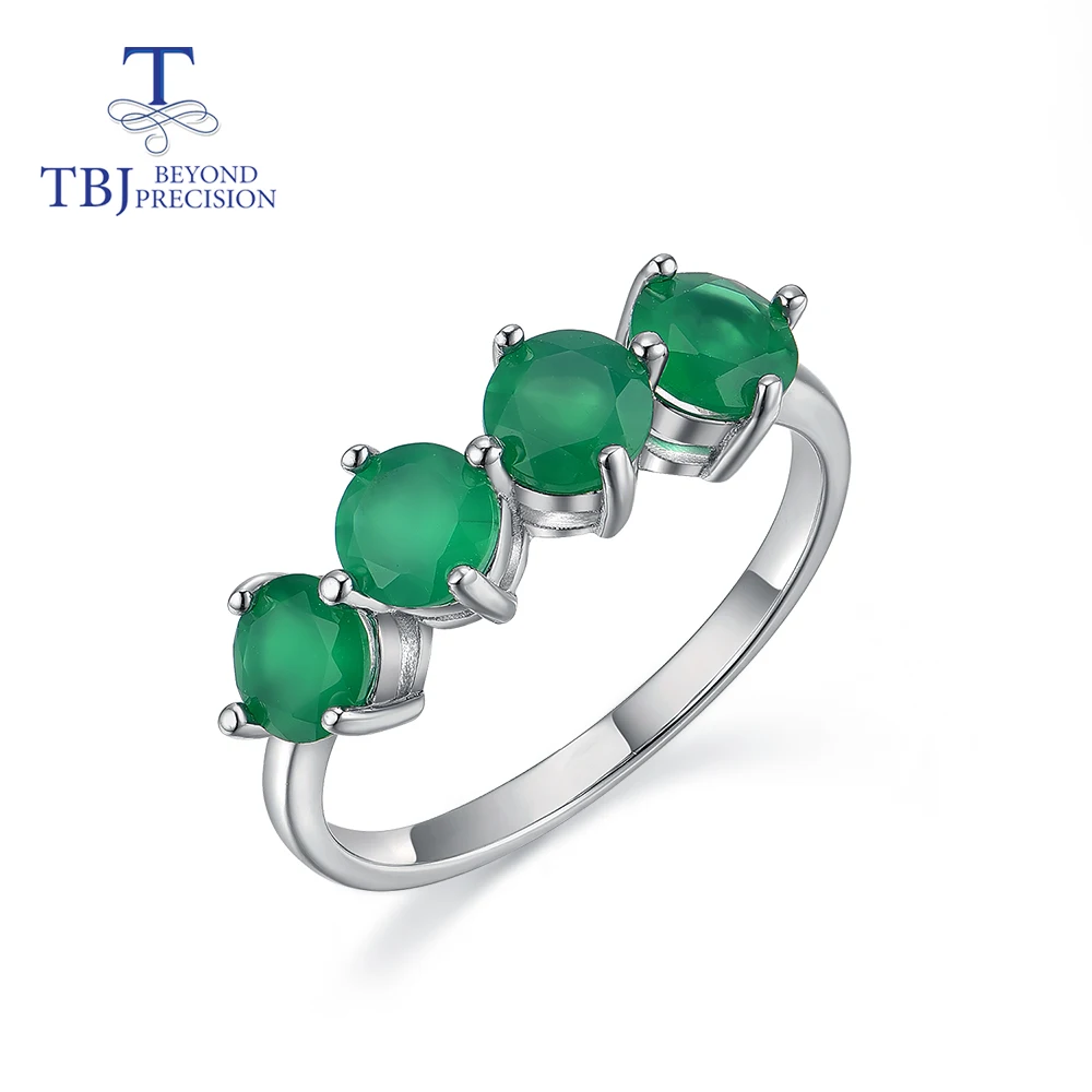 Женский ювелирный комплект из серебра 925 пробы с натуральным зелёным