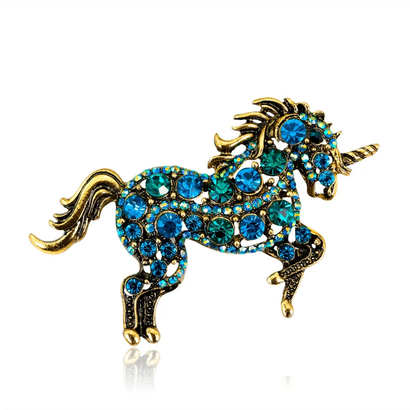 Новый мультфильм сплав зодиака лошадь брошь в виде единорога булавки для женщин