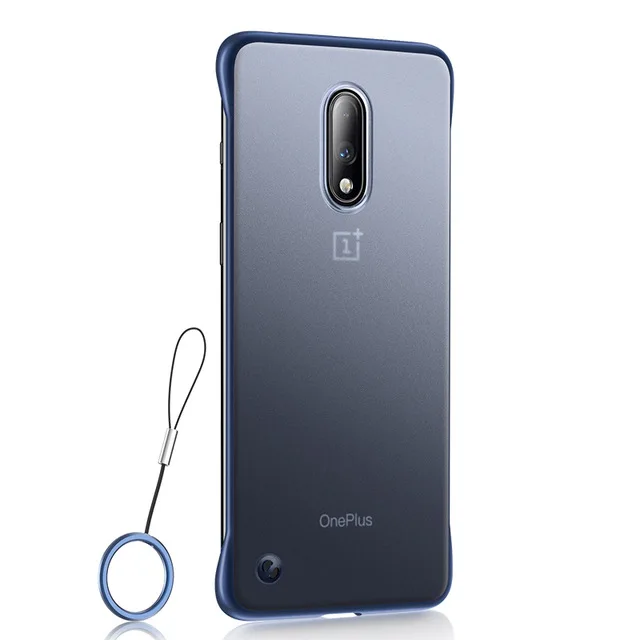 Navy-With Ring UPaitou Бескаркасный Прозрачный чехол для Oneplus 1+ 7 Pro 6 6T чехол матовый Жесткий Чехол для Oneplus 7Pro 1+ 7 с Чехол с кольцом для пальца - Цвет: Navy-With Ring