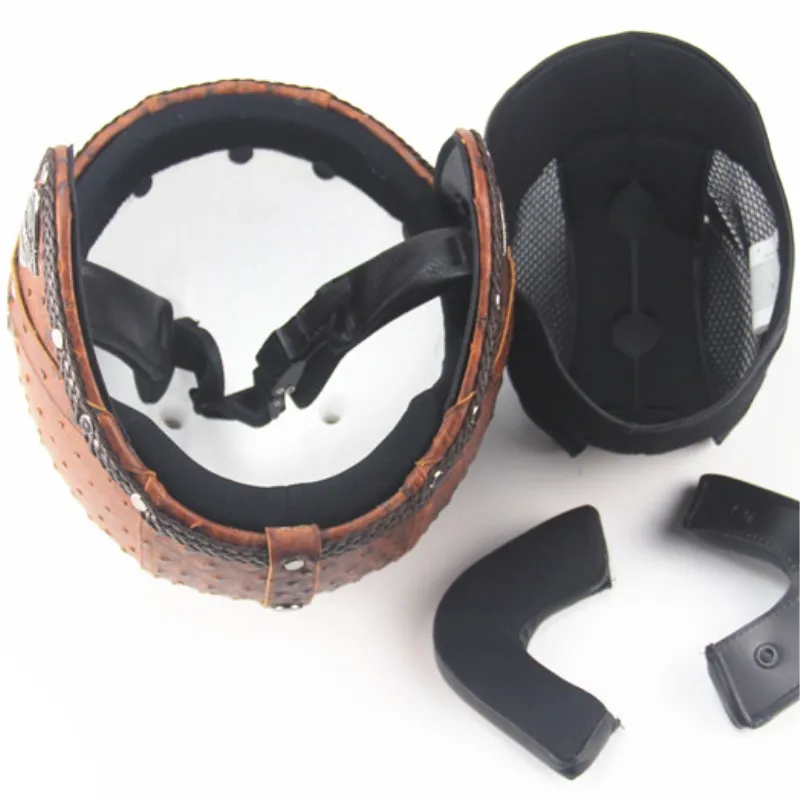 Горячая продажа кожаные мотоциклетные шлемы 3/4 мотоциклетный шлем для мотоцикла
