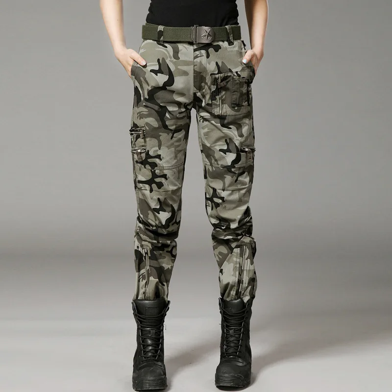 Dark Camouflage Новые уличные охотничьи походные тактические брюки женские походные рыболовные туристические брюки камуфляжные прямые рабочие брюки спортивные - Цвет: Dark Camouflage