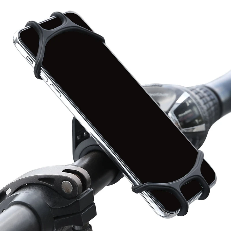 

Bicycle Phone Silicone Mount Holder Universal Bike Handlebar Bracket 360Rotation A0NE