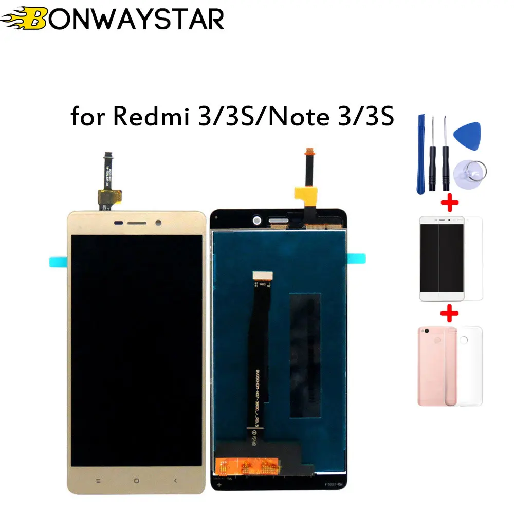 ЖК дисплей качества AAA для Redmi 3/3S/Note 3/3S 5 0 дюйма кодирующий преобразователь