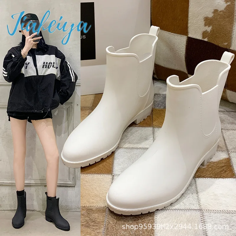 

2022 New Four Seasons Non-slip, Waterproof and Wear-resistant All-match Fashion In The Tube Adult Pure Color Water Shoes