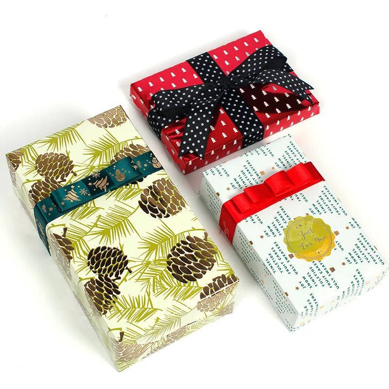 Рождественская бронзовая упаковочная бумага для подарков упаковки елка