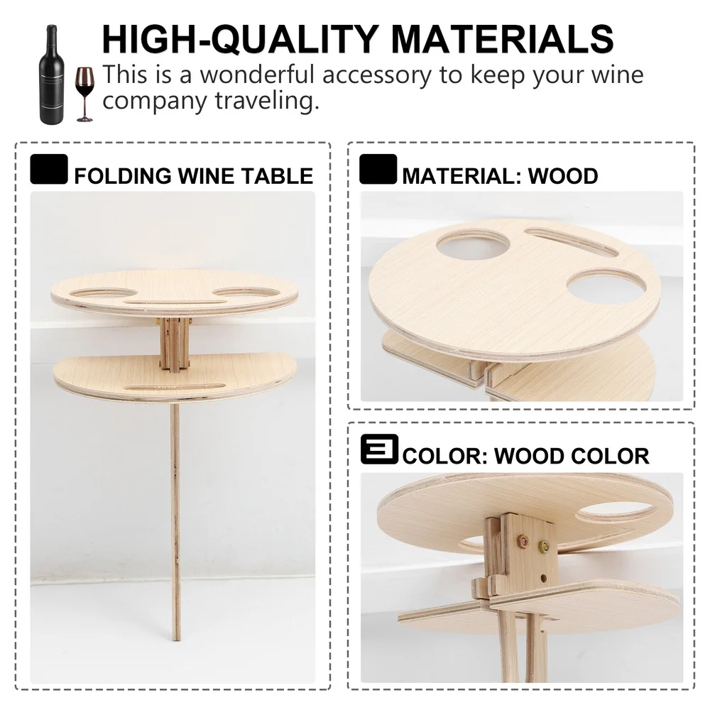 

Mini Portable Folding Table Wooden Desk Picnic Party Travel Tool