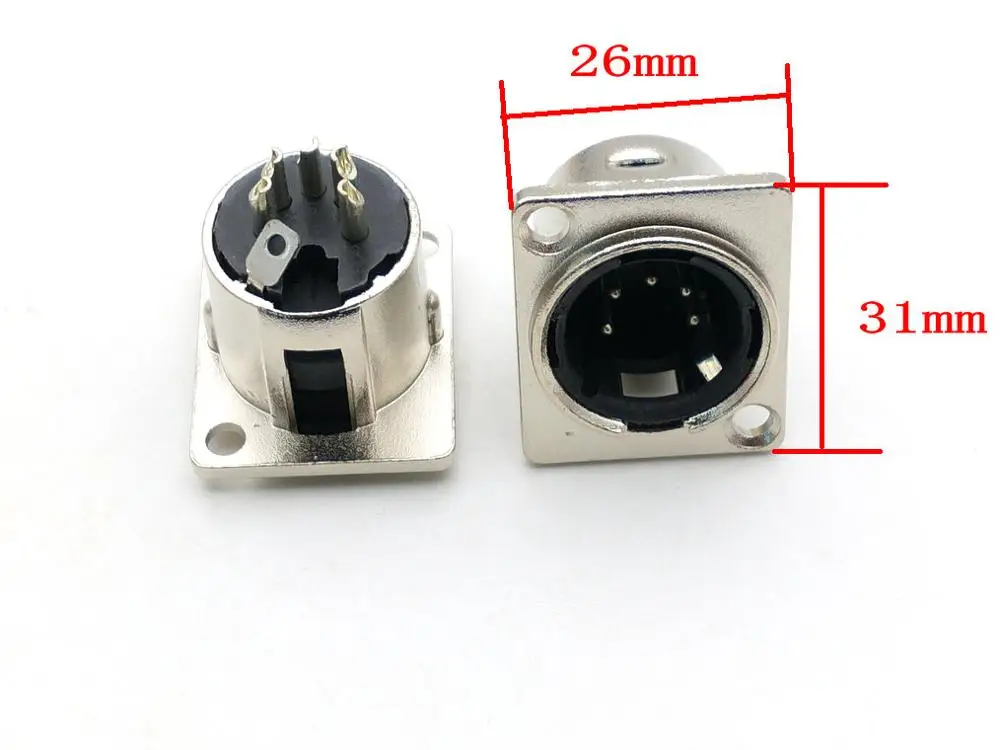 20 шт. XLR 5 контактный разъем для внутренней гарнитуры DMX|panel 5|panel mount socketpanel socket |