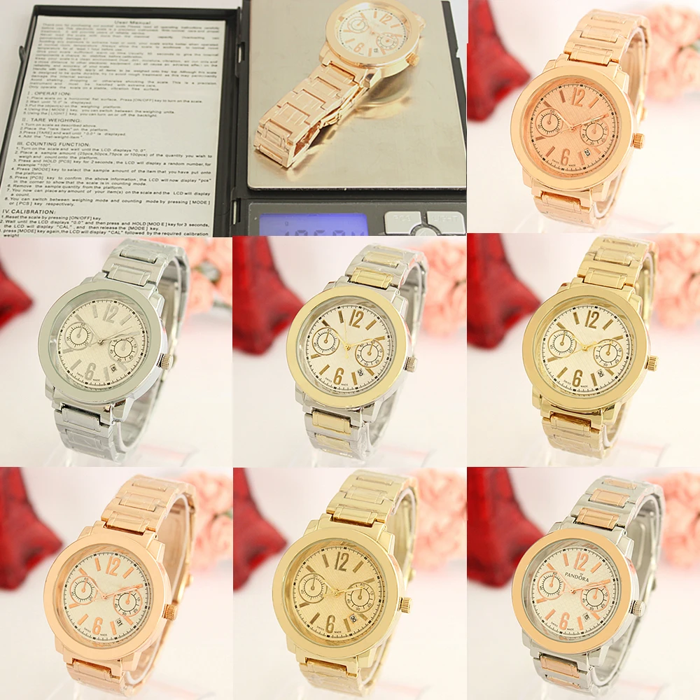 Мужские и женские кварцевые часы из нержавеющей стали 7 стилей модные роскошные