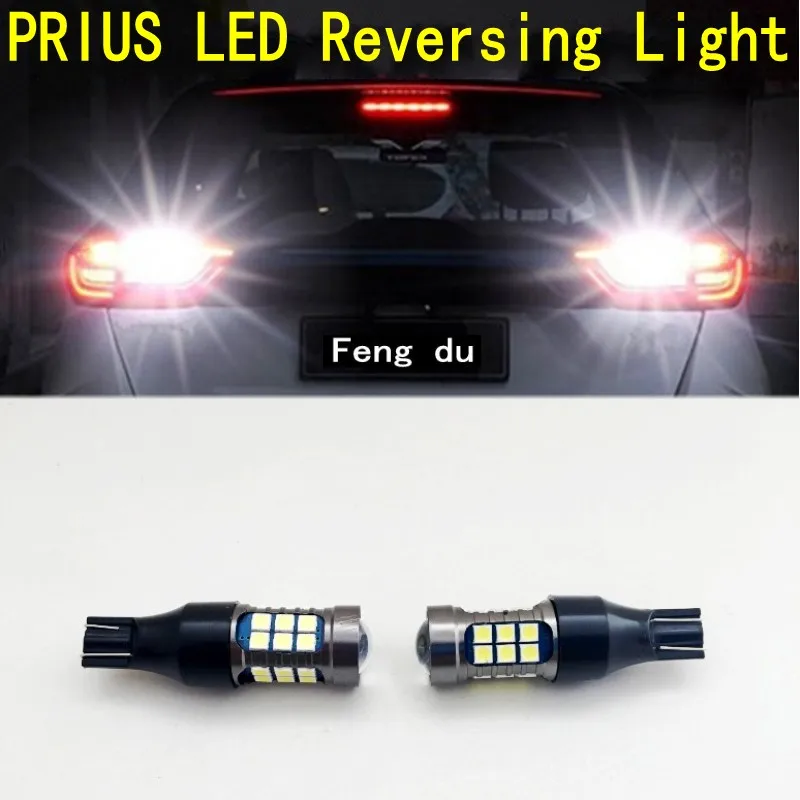 

2pcs For 2005-2021 Toyota Prius Reversing Light High Bright LED Car Auxiliary Bulbs Back wave light W16W T15 W21W T20 Refit