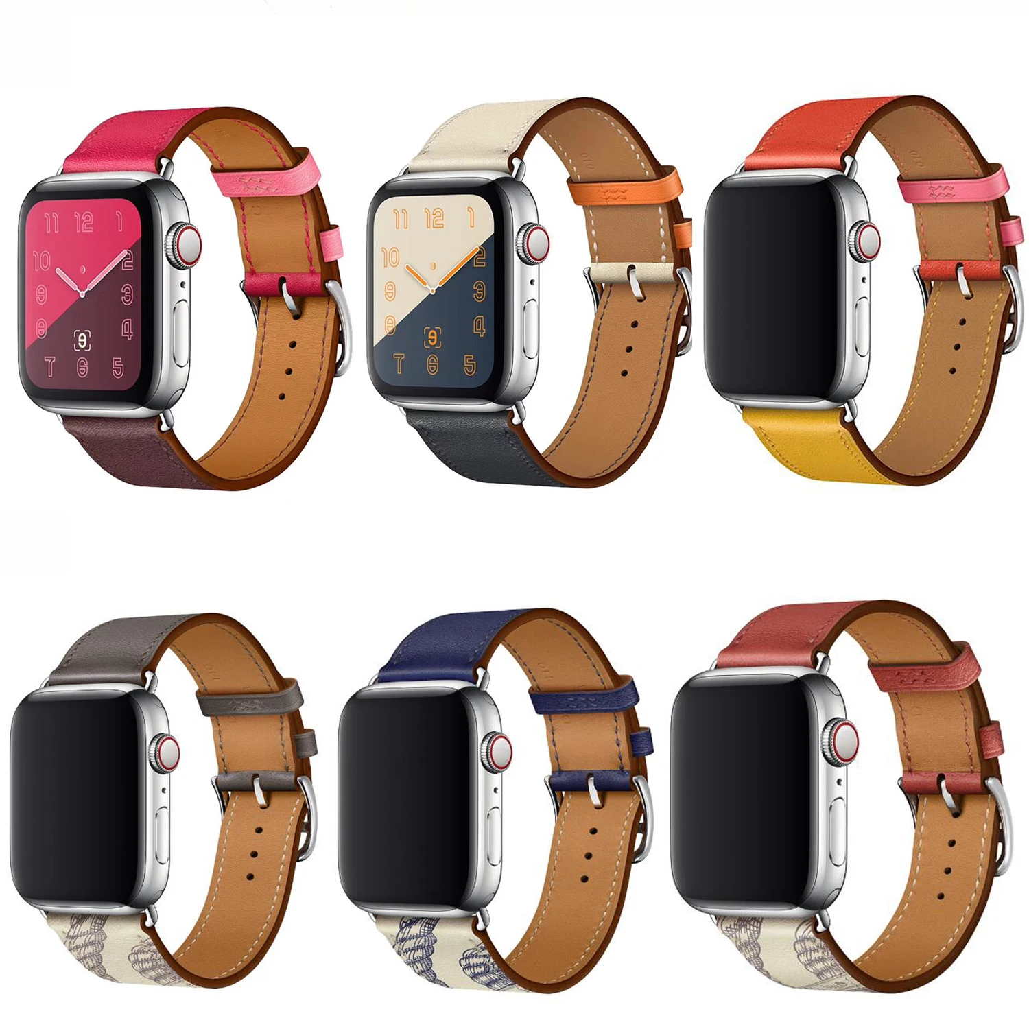 Высококачественная кожаная Петля для iWatch 40 мм 44 мм спортивный ремешок для Apple watch 42 мм 38 мм Серия 1 2 3 4 5
