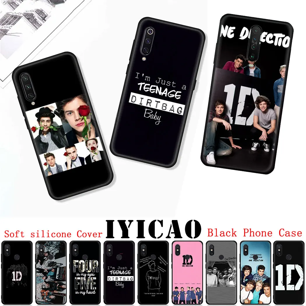 Soft silicone Cover for Redmi Note 5 6 7 8 Pro 5A 8T Prime 4X K30 Poco X2 Black Phone Case One Direction | Мобильные телефоны и