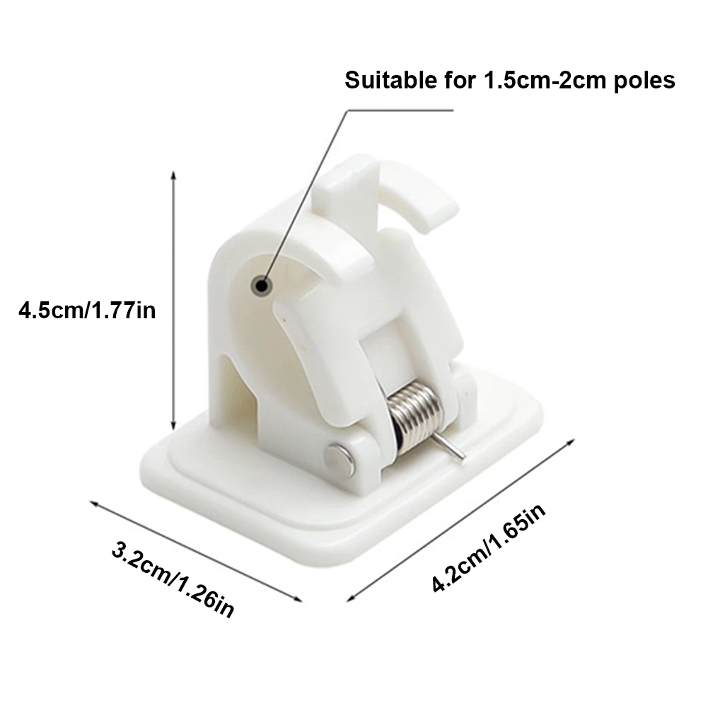 

2Pcs Self Adhesive Curtain Hanging Rod Brackets Organized Pole Holders Bathroom Room Towel Bar Hook Support Rail Clamps Fixed C