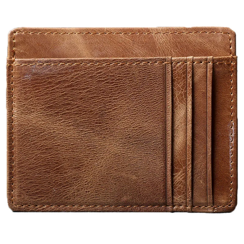 НАТУРАЛЬНАЯ КОЖА Oxhide зажим Винтажный Мужской держатель для карт