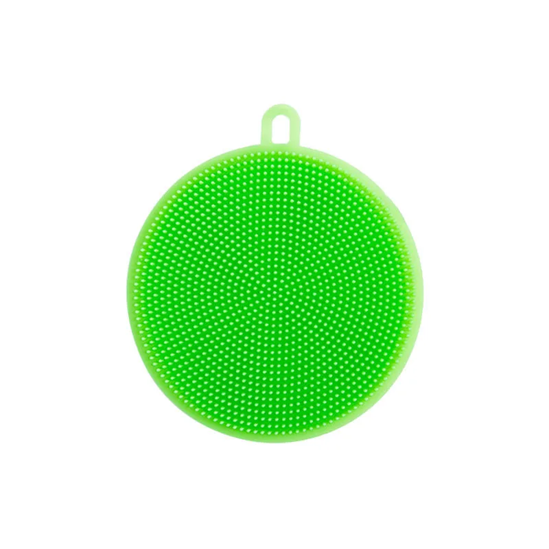 green Новые чистящие щетки, мягкие силиконовые подушечки для посуды, миски, кастрюли, волшебные губки, чистящий инструмент для приготовления пищи, кухонные аксессуары - Цвет: green
