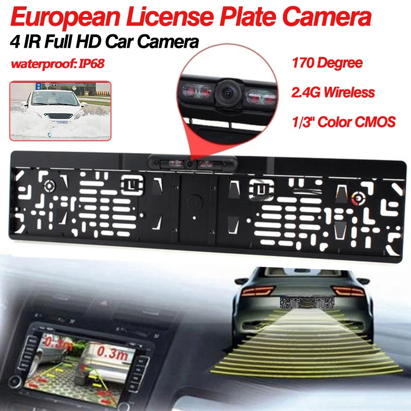 Рамка для автомобильного номерного знака держатель камера заднего вида с ночным