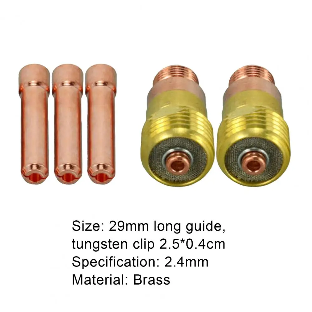 Комплект коротких газовых линз TIG 17GL332 10N24S 3/32 и цанг DB SR WP 17 18 26 долговечные