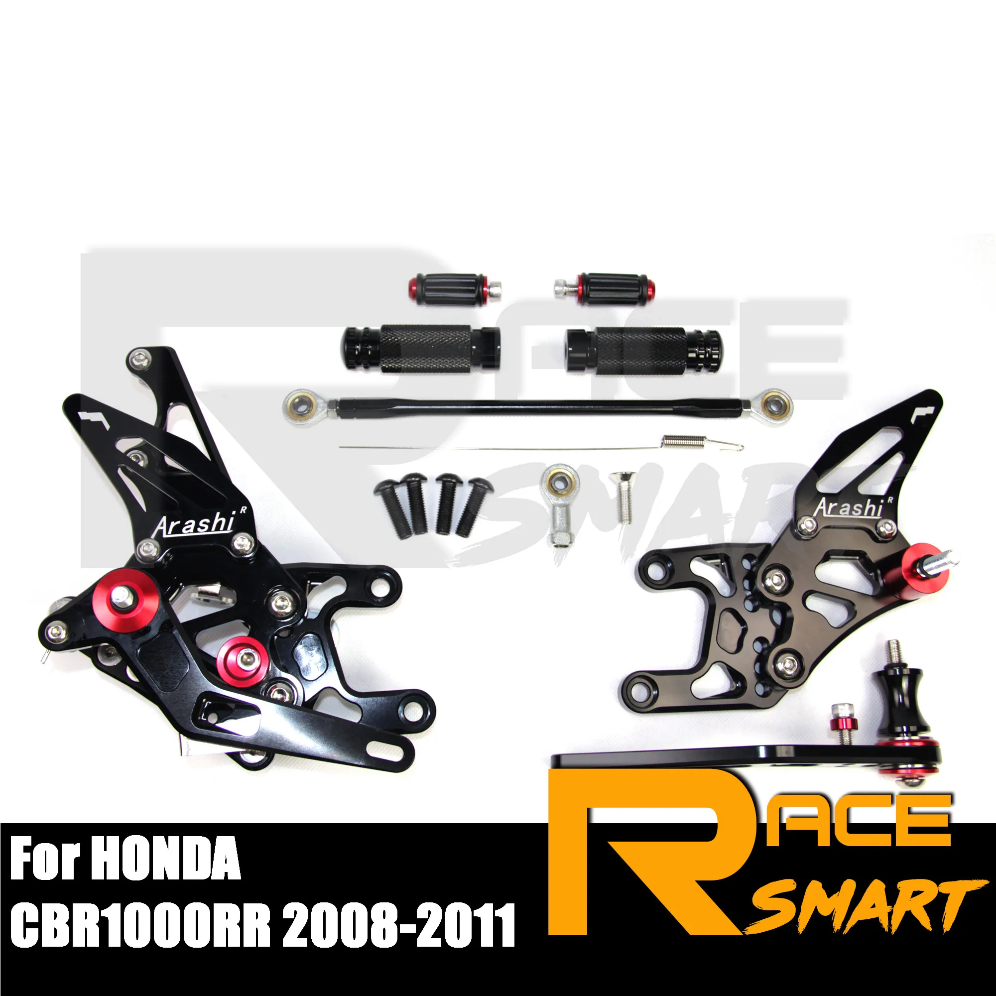

Подставки для ног задние для HONDA CBR1000RR 2008-2011, мотоцикла с ЧПУ, регулируемая задняя подставка для ног, подставка для ног CBR1000 RR CBR 1000RR 2009